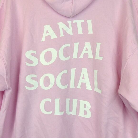 Anti Social Social Club ASSC Hoodie Men XL Pink Know You Better Sweatshirt USA - Picture 10 of 13